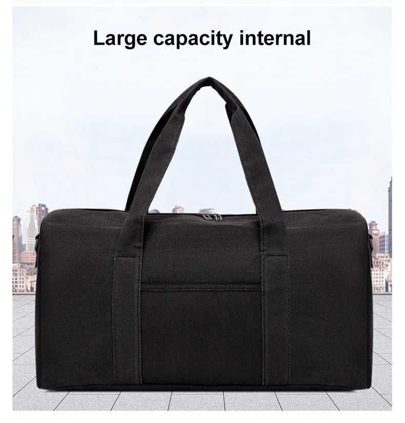 Sac de Voyage Pliable Grande Capacité Canvas Unisexe – Duffel Bag Épaule | Fitness, Gym & Voyage | Portable & Résistant