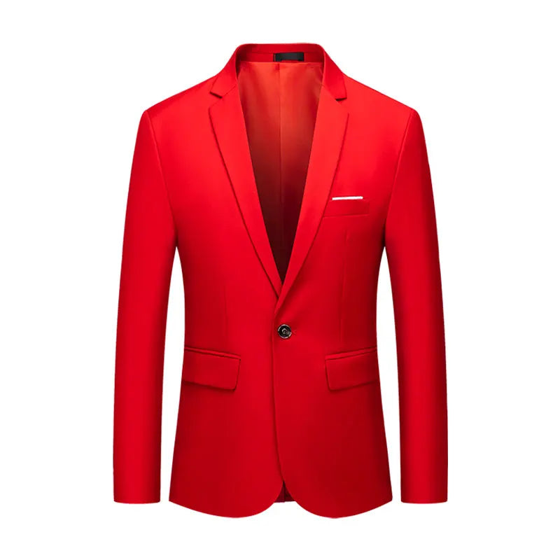 Blazer Homme Gentleman Slim Blanc Casual Business Uni Haute Qualité Grande Taille – Veste Élégante Luxe Classique | Mode Homme Premium