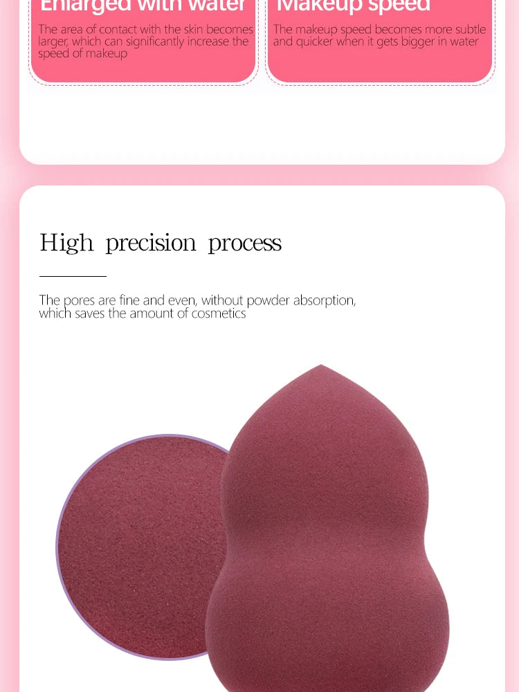 Éponge Maquillage Forme Calebasse – Puff Fond de Teint & Correcteur Doux | Applicateur Cosmétique Mixte