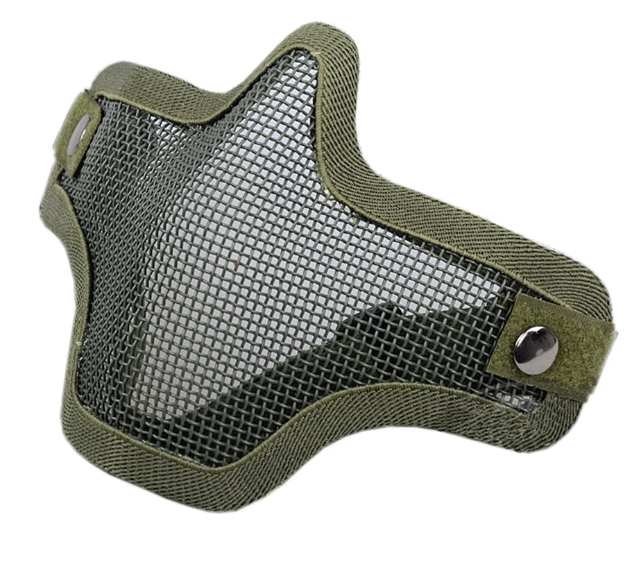 Masque Tactique Demi-Visage Tête de Mort - Airsoft, Paintball & Chasse