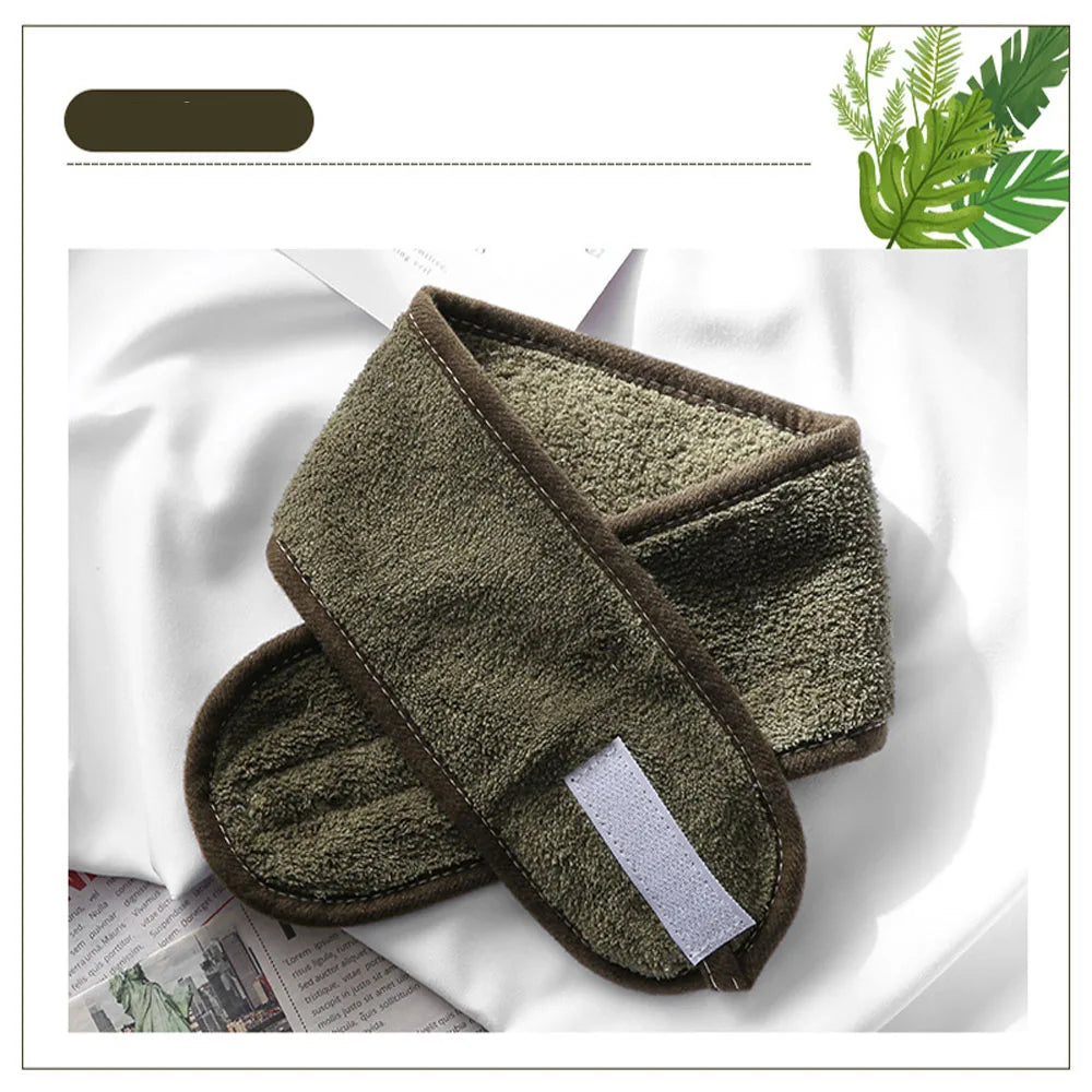 Bandeau Maquillage Velcro Femme – Turban Réglable SPA & Soin | Maintien Cheveux