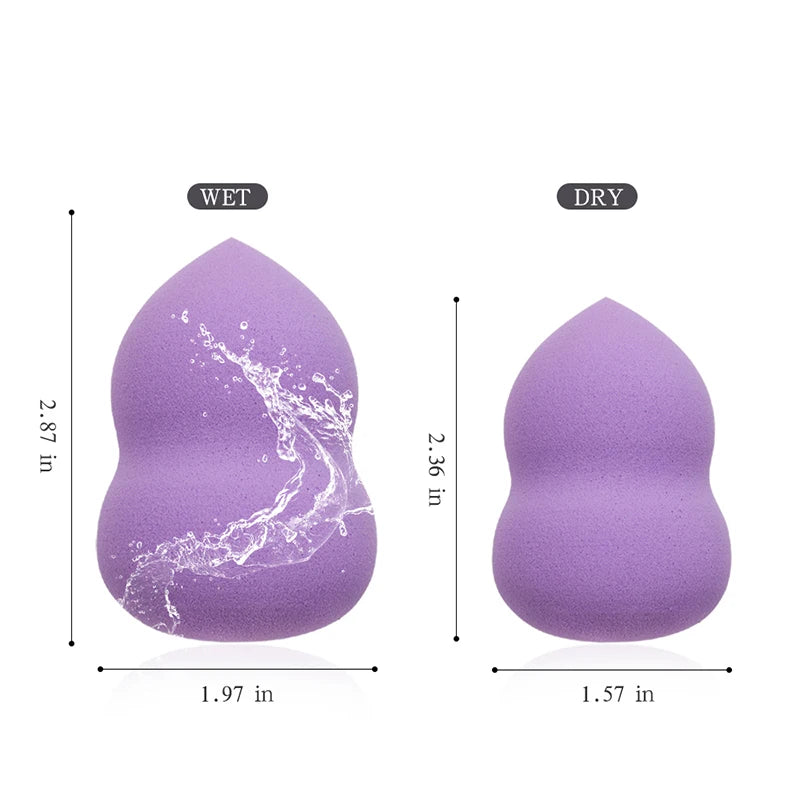 Éponge Maquillage Forme Calebasse – Puff Fond de Teint & Correcteur Doux | Applicateur Cosmétique Mixte