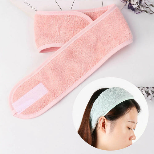 Bandeau Maquillage Velcro Femme – Turban Réglable SPA & Soin | Maintien Cheveux