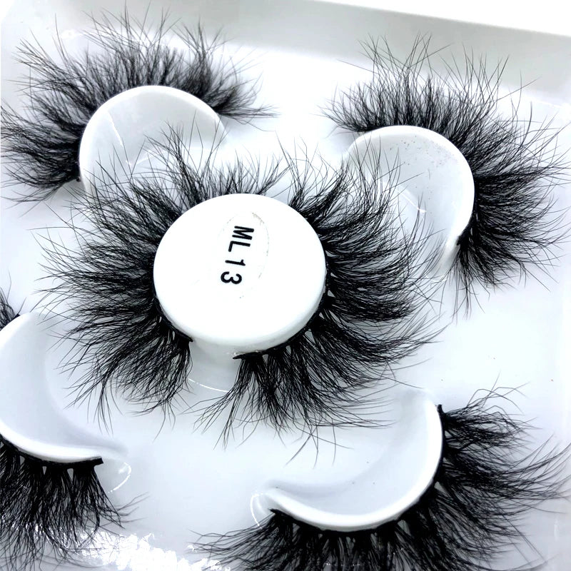 Faux Cils 3D Mink Naturels 2025 – Lot 3 Paires Longues | Extensions Cils Beauté