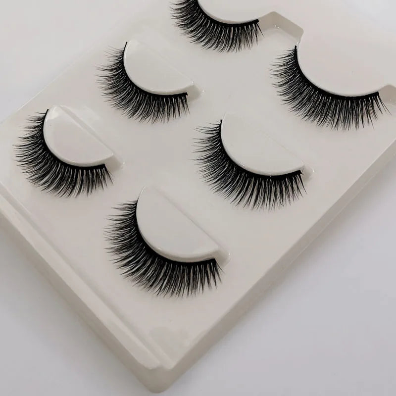 Lot 3 Paires Faux Cils 3D Vison SHIDISHANGPIN – 27 Styles Fluffy Wispy Épais | Cils Faux Faits Main Maquillage Yeux