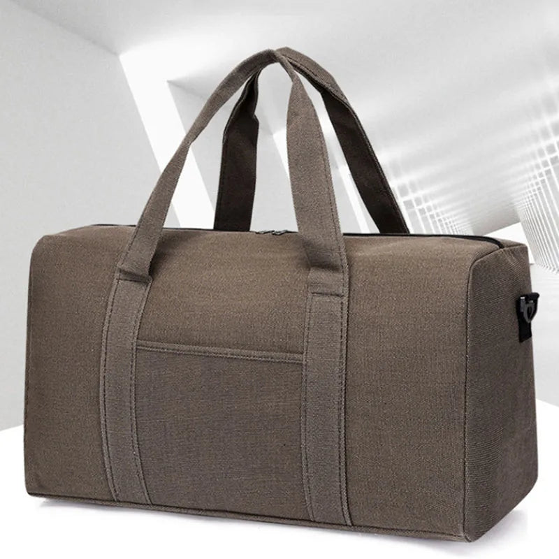 Sac de Voyage Pliable Grande Capacité Canvas Unisexe – Duffel Bag Épaule | Fitness, Gym & Voyage | Portable & Résistant