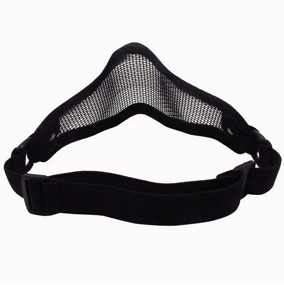 Masque Tactique Demi-Visage Tête de Mort - Airsoft, Paintball & Chasse
