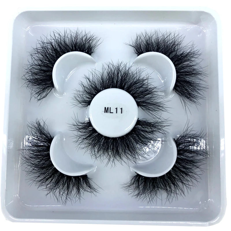 Faux Cils 3D Mink Naturels 2025 – Lot 3 Paires Longues | Extensions Cils Beauté