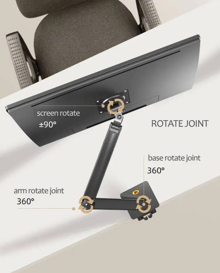 NB G40 Bras Articulé Moniteur 22''-40'' – Ressort à Gaz 360°, 3-15kg, Port USB 3.0 | Support Bureau Pince & Grommet