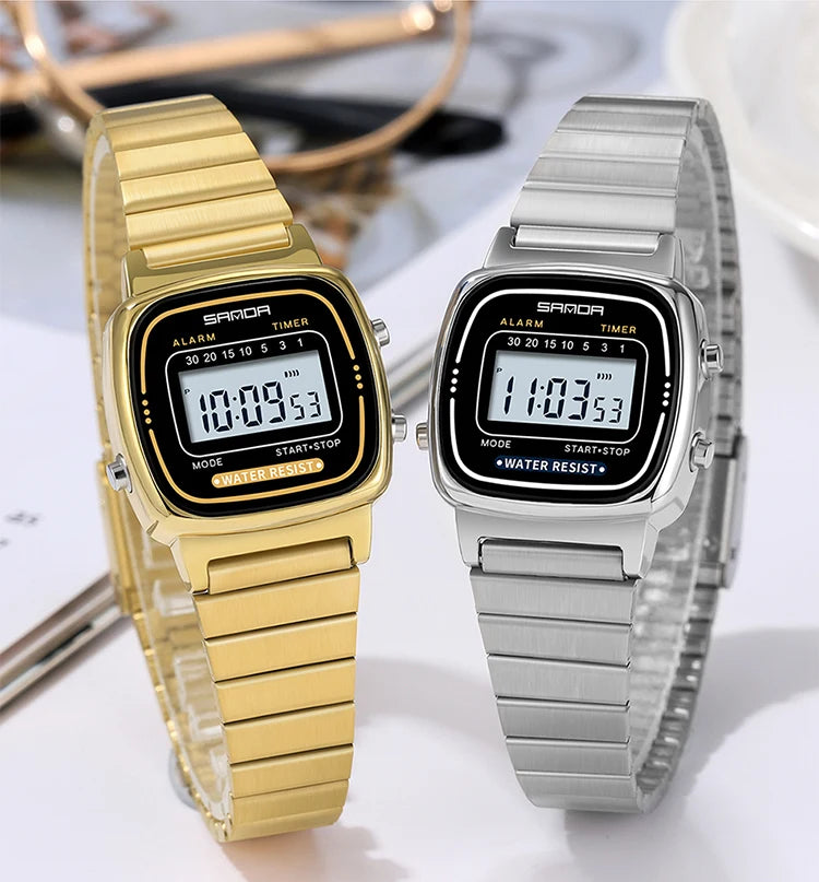 Montre Femme Luxe SANDA Dorée Quartz Classique – Étanche Élégante Cadeau Fashion