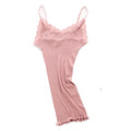 Camisole Dentelle 70% Soie Naturelle & 30% Coton - Basique Luxe Doux Couleur Unie | SuyaDream