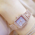 Montre Femme Cristal Rhinestone Diamant – Bracelet Acier Robe Élégante Cadeau Luxe