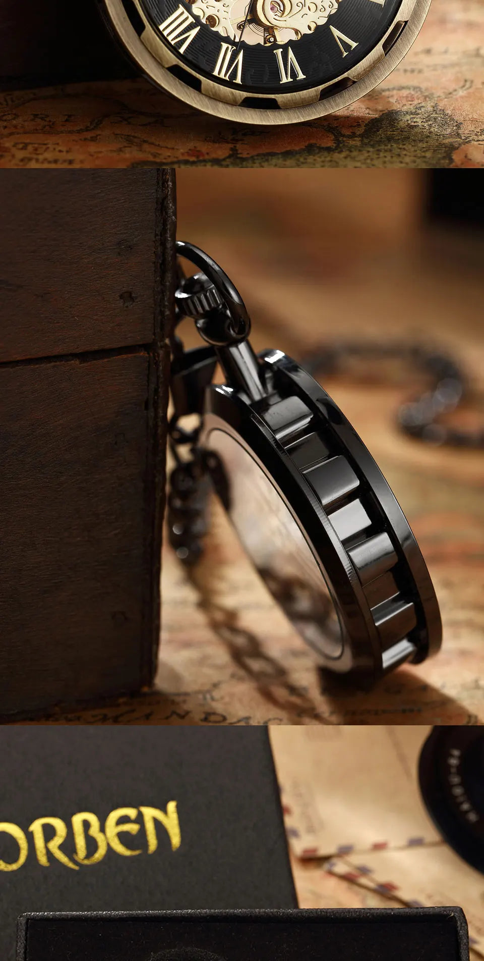 Montre de Gousset Mécanique Squelette Steampunk Antique – Pendentif Remontage Manuel Luxe