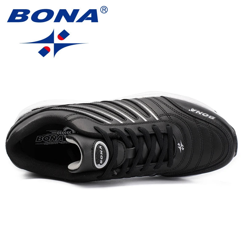 BONA Herren-Loafer aus Spaltleder mit Schnürsenkeln – Klassische, legere Outdoor-Mode-Flats