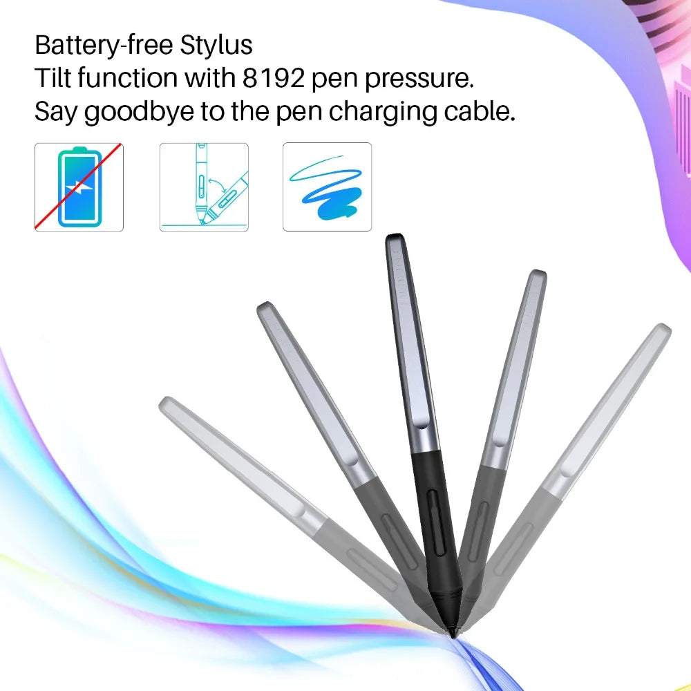 Huion HS610 Tablette Graphique 10x6.25'' – 28 Touches Express, Stylet 8192 Niveaux Sans Pile | Android, MacBook, PC