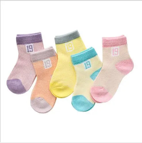 5er-Pack Babysocken in verschiedenen Farben – Sommersocken für Neugeborene 0-3 Jahre