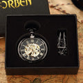 Montre de Gousset Mécanique Squelette Steampunk Antique – Pendentif Remontage Manuel Luxe