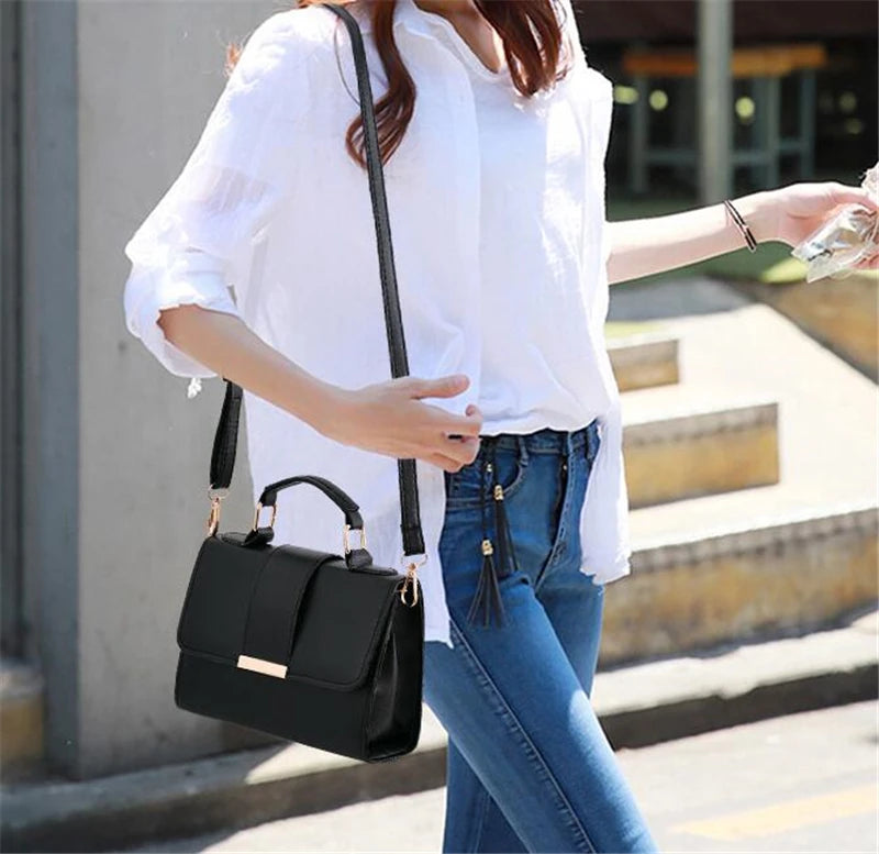 Sac À Main Femme Retro Cuir PU – Pochette Rabat Bandoulière Messenger Vintage Chic