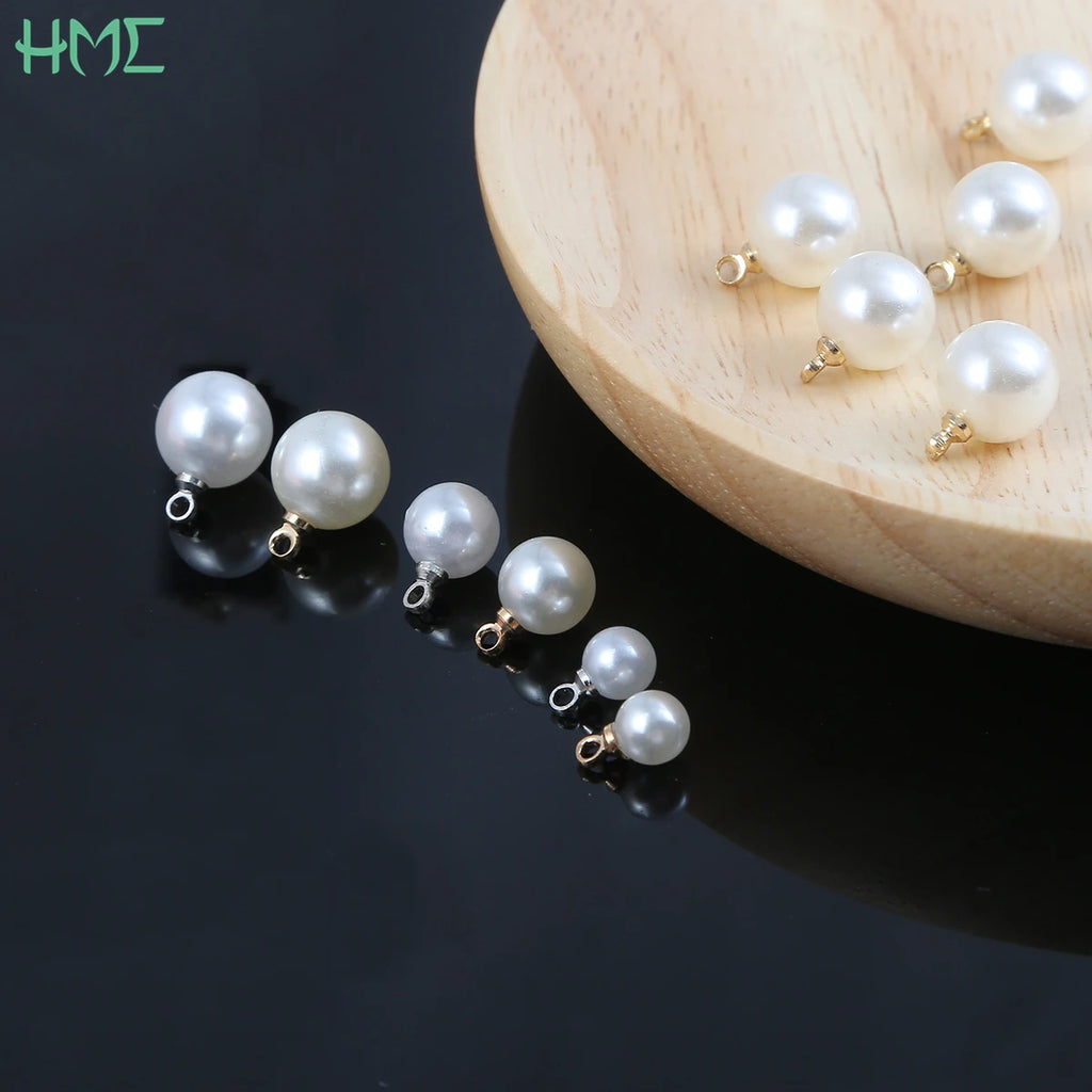 Perles Rondes Imitation Nacre ABS Lot 10 pcs – Pendentifs & Charms DIY | Boucles d’Oreilles, Bracelet, Collier & Choker | Accessoires Création Bijoux Premium