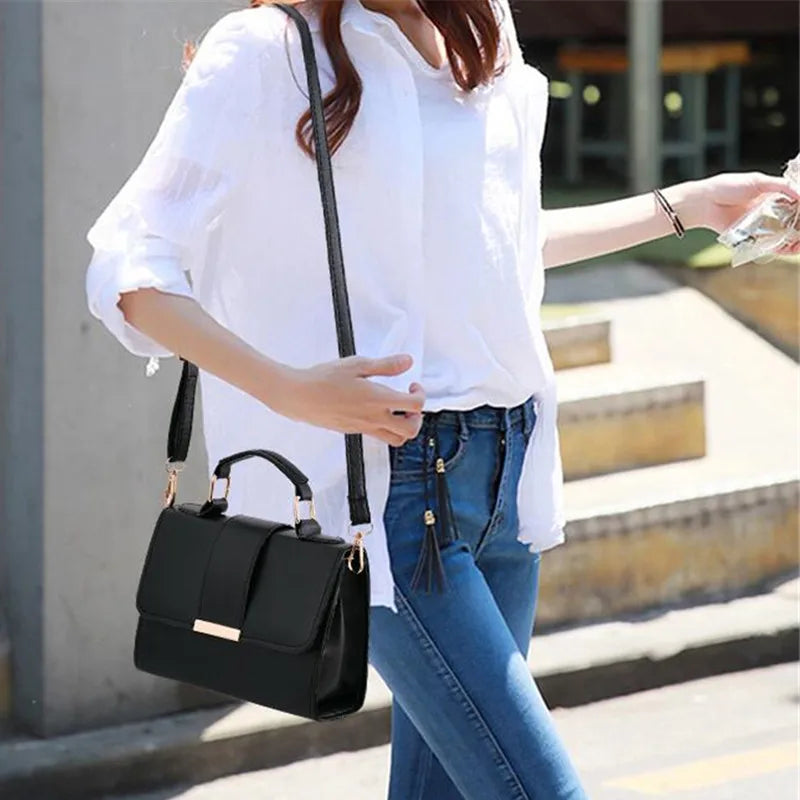 Sac À Main Femme Retro Cuir PU – Pochette Rabat Bandoulière Messenger Vintage Chic