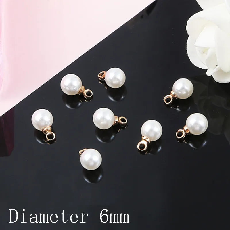 Perles Rondes Imitation Nacre ABS Lot 10 pcs – Pendentifs & Charms DIY | Boucles d’Oreilles, Bracelet, Collier & Choker | Accessoires Création Bijoux Premium