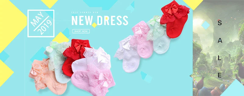 Chaussettes Hautes Bébé Unisexe Nœud Coton Mesh Été – Antidérapantes Nouveau-Né Toddler 0-2 Ans