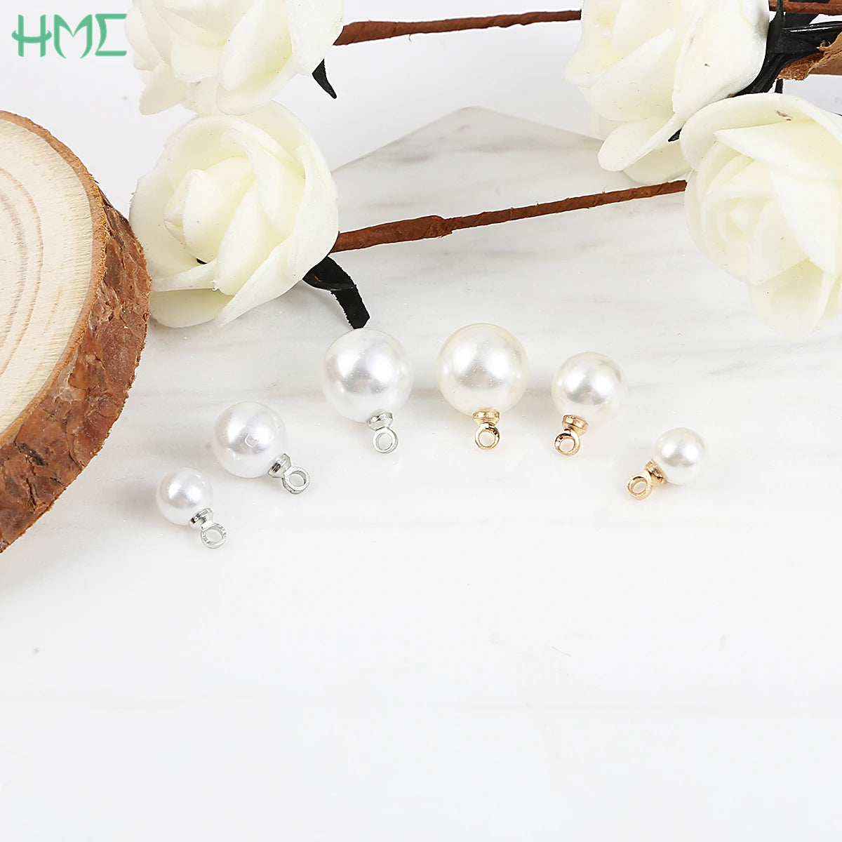 Perles Rondes Imitation Nacre ABS Lot 10 pcs – Pendentifs & Charms DIY | Boucles d’Oreilles, Bracelet, Collier & Choker | Accessoires Création Bijoux Premium