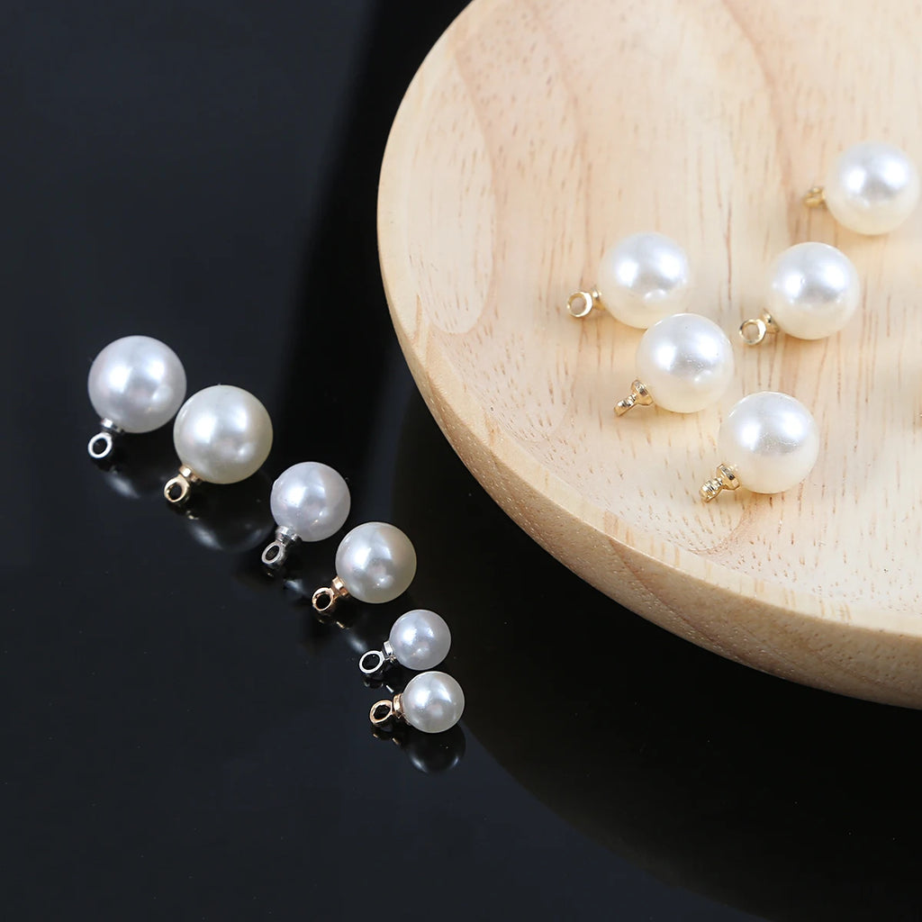 Perles Rondes Imitation Nacre ABS Lot 10 pcs – Pendentifs & Charms DIY | Boucles d’Oreilles, Bracelet, Collier & Choker | Accessoires Création Bijoux Premium