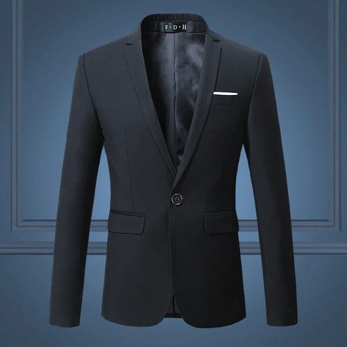 Blazer Homme Gentleman Slim Blanc Casual Business Uni Haute Qualité Grande Taille – Veste Élégante Luxe Classique | Mode Homme Premium