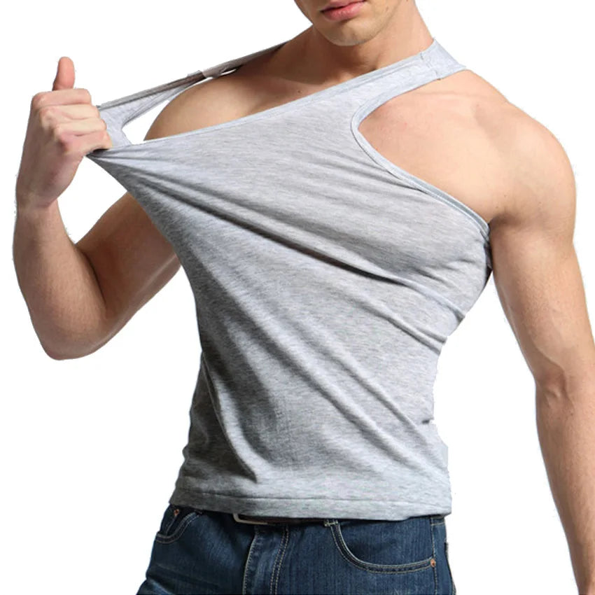 Débardeur Homme 100% Coton Uni Slim Respirant Sans Manches – Casual Gym Running Confortable Sous-Vêtement Cadeau | Mode Homme Sport