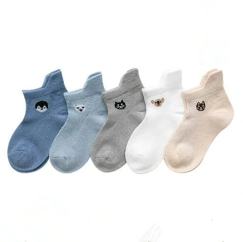 5er-Pack Babysocken in verschiedenen Farben – Sommersocken für Neugeborene 0-3 Jahre