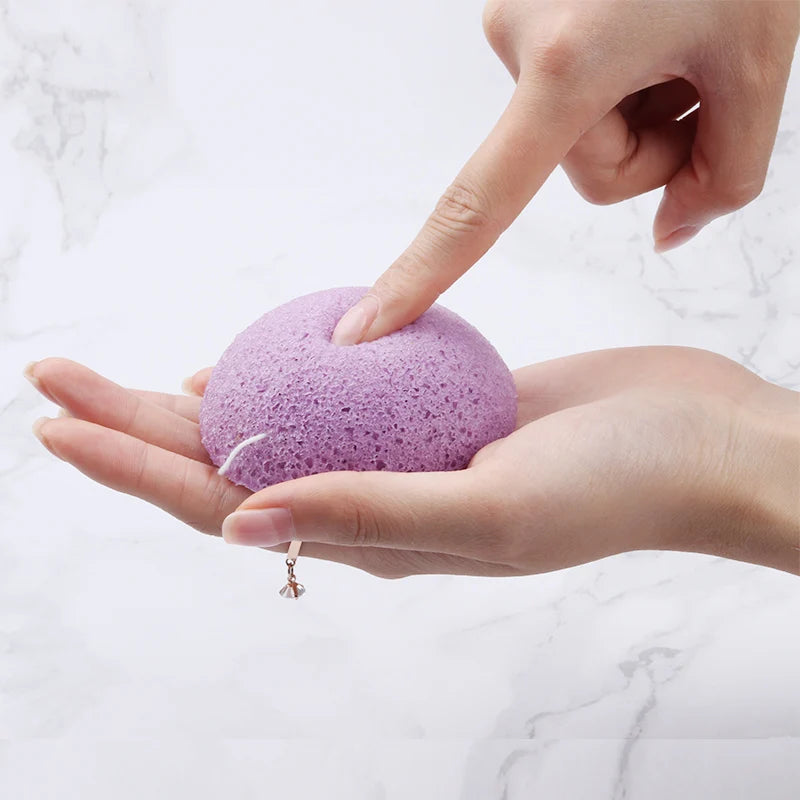 Éponge Konjac Naturelle – Exfoliante & Nettoyante Douce Visage Peau Sensible