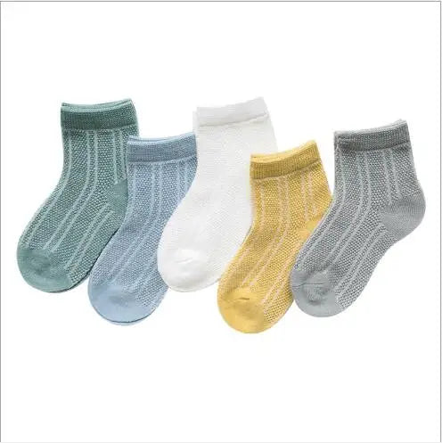 5er-Pack Babysocken in verschiedenen Farben – Sommersocken für Neugeborene 0-3 Jahre