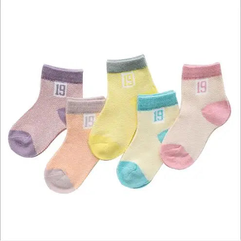 5er-Pack Babysocken in verschiedenen Farben – Sommersocken für Neugeborene 0-3 Jahre