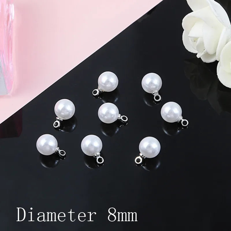 Perles Rondes Imitation Nacre ABS Lot 10 pcs – Pendentifs & Charms DIY | Boucles d’Oreilles, Bracelet, Collier & Choker | Accessoires Création Bijoux Premium