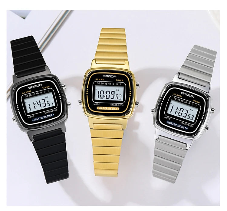 Montre Femme Luxe SANDA Dorée Quartz Classique – Étanche Élégante Cadeau Fashion