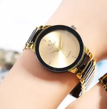 Montre Couple Luxe Acier Inoxydable – Femme & Homme Fashion Casual Idée Cadeau