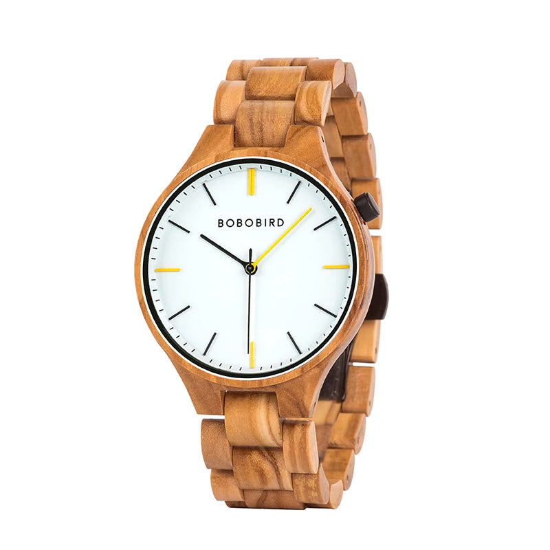Montre Homme Luxe BOBO BIRD en Bois – Coffret Cadeau Personnalisé Unique Éco-Responsable