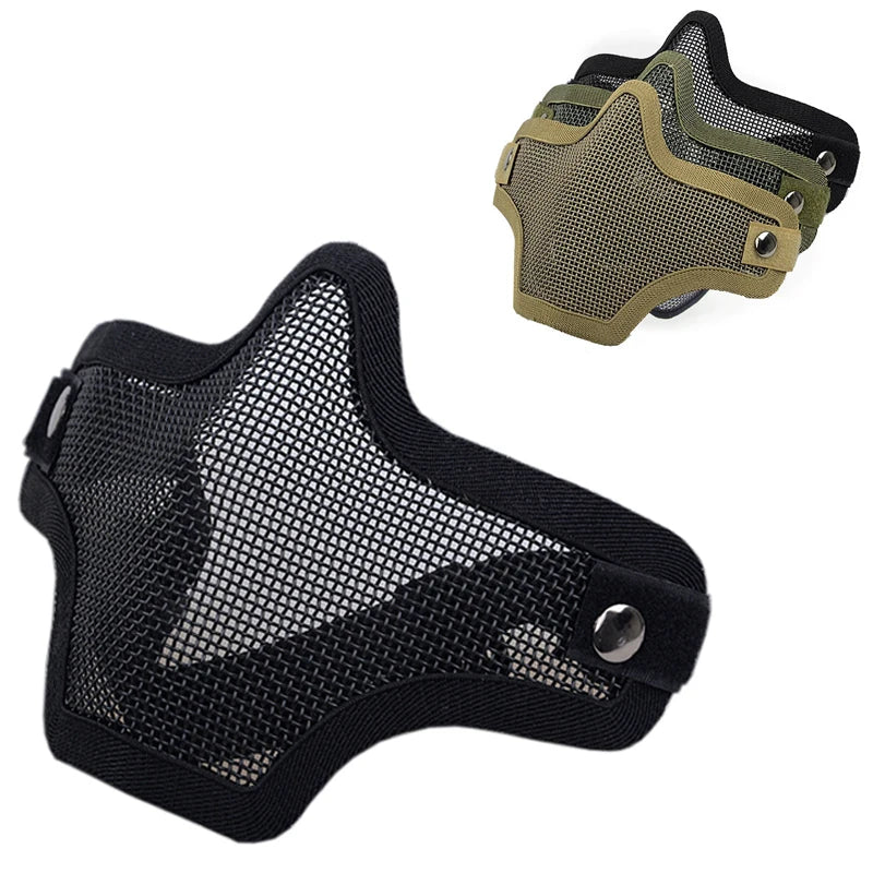 Masque Tactique Demi-Visage Tête de Mort - Airsoft, Paintball & Chasse