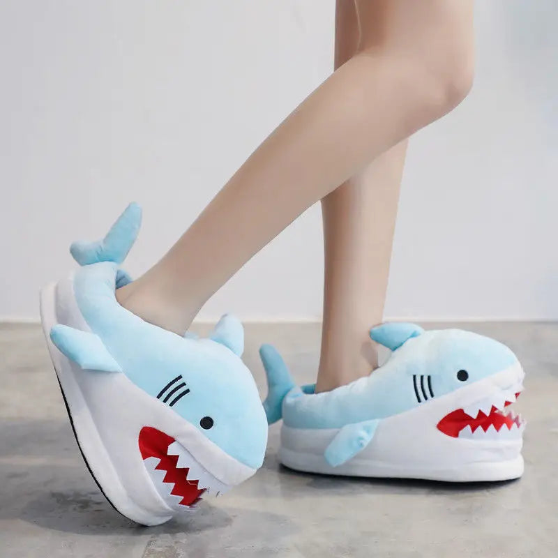 Chaussons Requin Shark Unisexe – Pantoufles Créatives Intérieur Hiver Printemps Fourrure