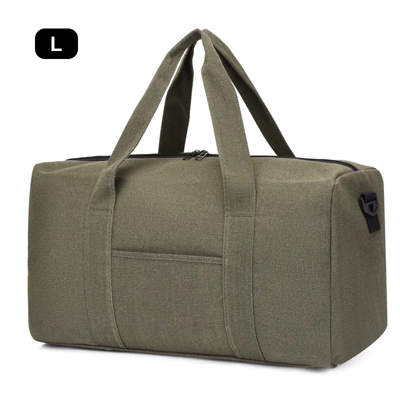 Sac de Voyage Pliable Grande Capacité Canvas Unisexe – Duffel Bag Épaule | Fitness, Gym & Voyage | Portable & Résistant