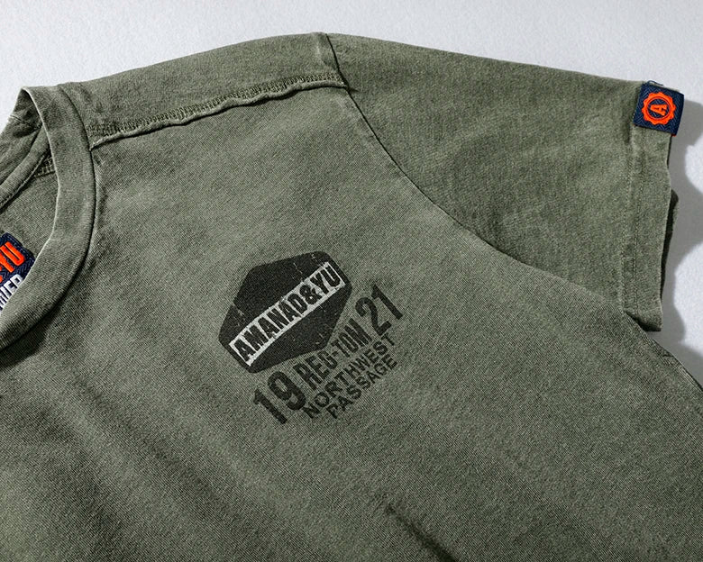 T-Shirt Homme Style Américain Streetwear Imprimé Col Rond Manches Courtes Coton Pur Lavé Vintage Casual Été Authentique Tendance – Tee Shirt Streetwear Premium Washed USA | Mode Homme Streetwear Premium