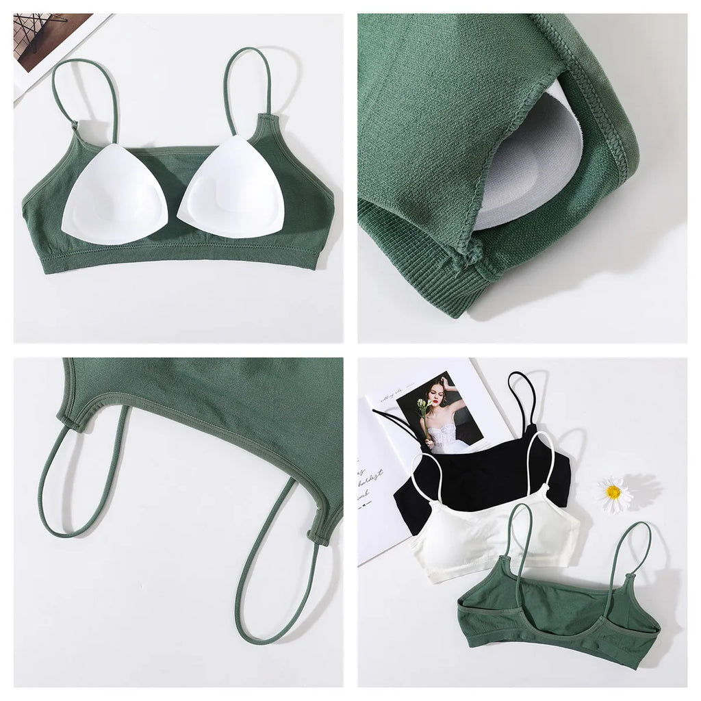 Ensemble Lingerie Sans Coutures Femme – Brassière U-Back & String Brésilien | Rembourrage Amovible | Sport, Fitness & Quotidien