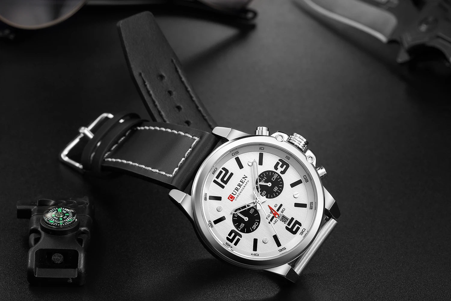 Montre Homme CURREN Luxe Quartz Cuir Militaire – Date Sport Business Fashion