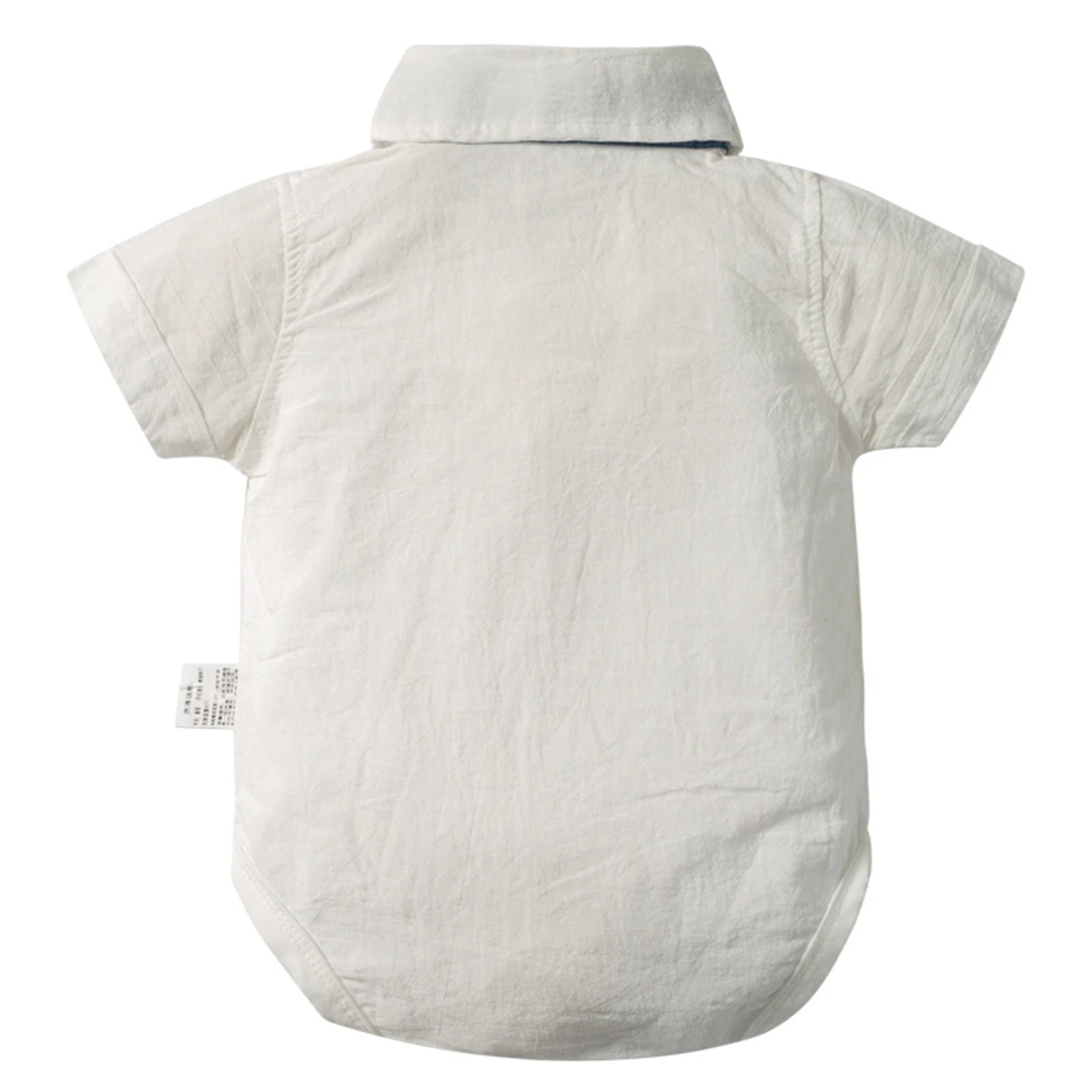 Ensemble Gentleman Garçon Bébé – Chemise Boutons Col Revers + Salopette Bretelles Été Casual Chic