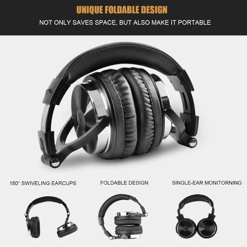 Oneodio Casque Studio DJ HiFi – Filaire Over-Ear Monitoring Musique & Gaming | Micro Intégré PC & Téléphone