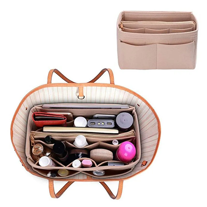 Filz-Taschenorganizer – Tragbare Kosmetiktasche Reise-Organizer Kompatibel mit bekannten Marken