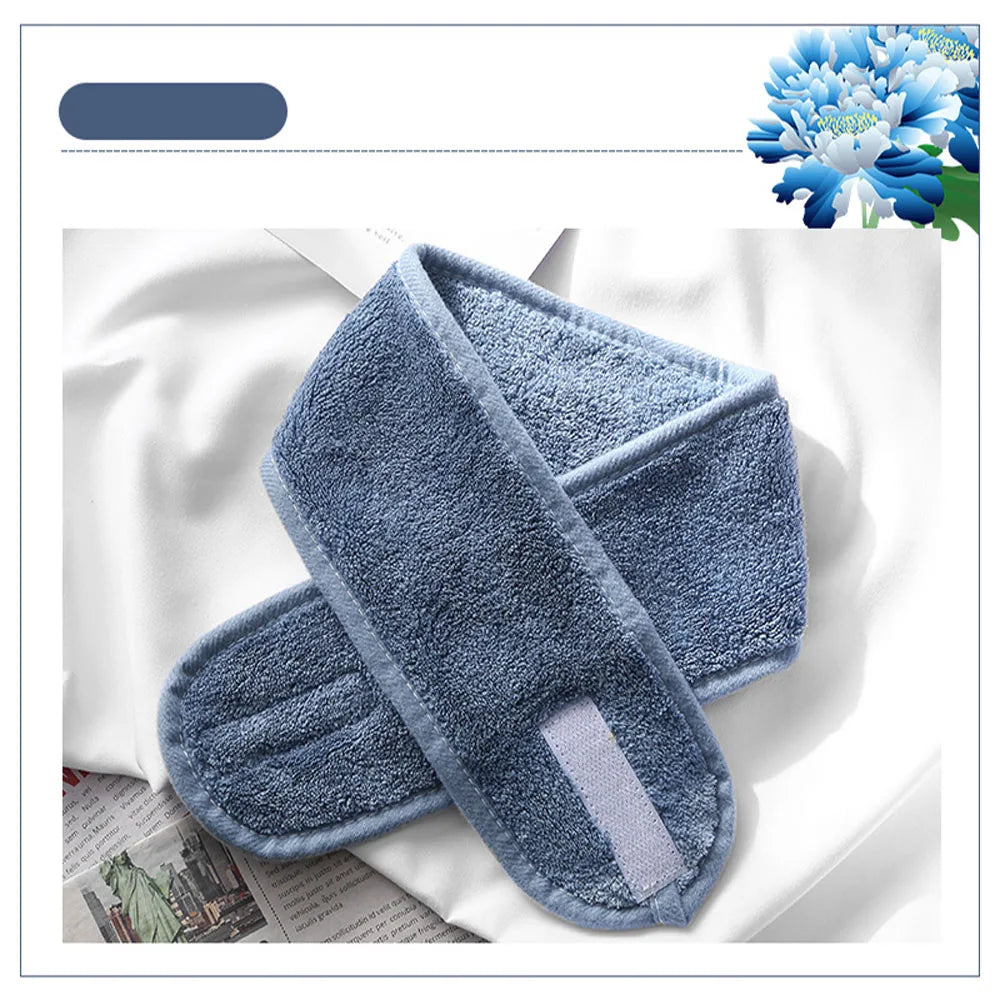 Bandeau Maquillage Velcro Femme – Turban Réglable SPA & Soin | Maintien Cheveux