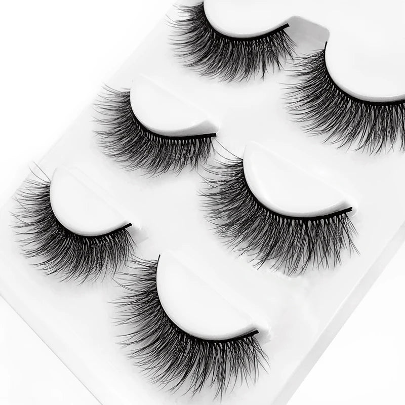 Lot 3 Paires Faux Cils 3D Vison SHIDISHANGPIN – 27 Styles Fluffy Wispy Épais | Cils Faux Faits Main Maquillage Yeux