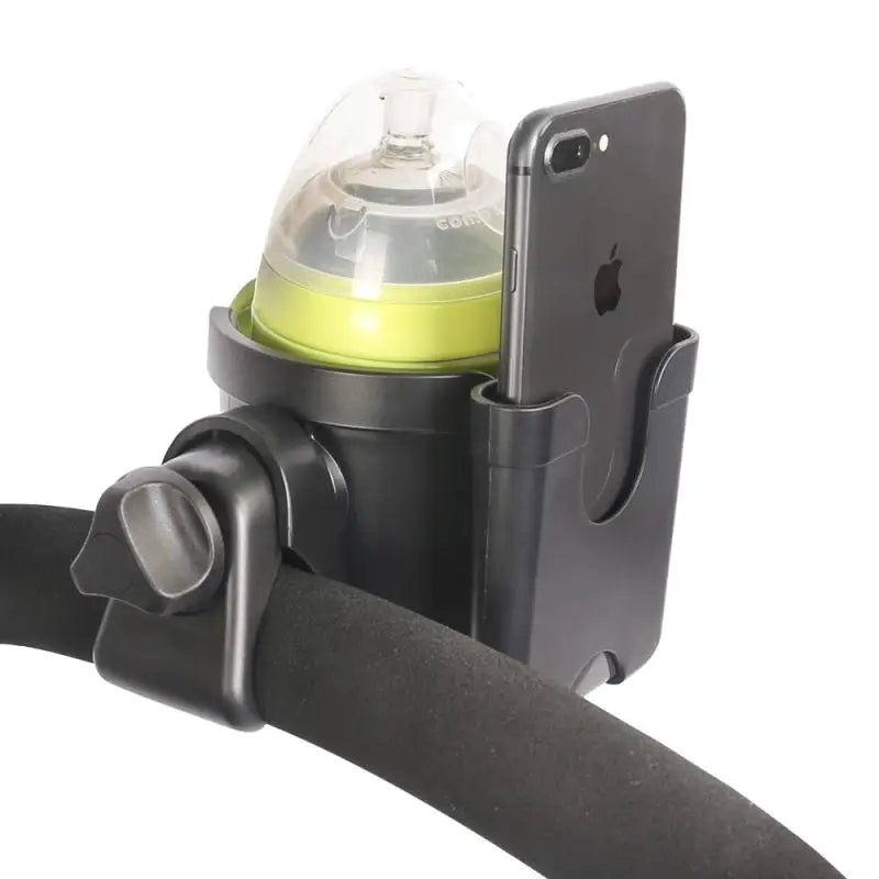 Porte-Gobelet Universel Poussette Bébé – Support Bouteille Café Téléphone Tricycle Fauteuil Roulant